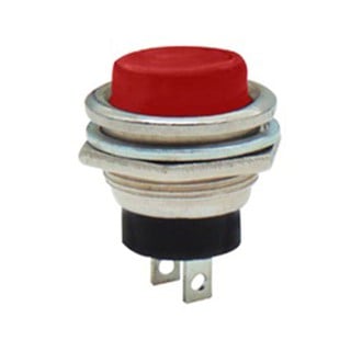 Push Button Round Φ16 Metallic 2A-250VAC Red 01.08