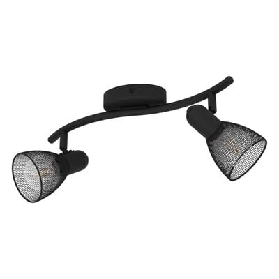 Ceiling Spot Light Carovigno Black With Grid 2Xe14