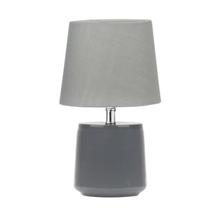 Table Lamp with Fabric Shade E14 Gray Alicia 88052