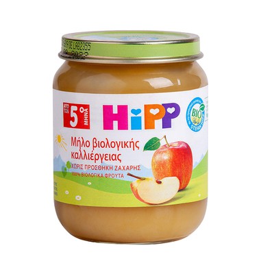 HIPP Bio Βρεφική Φρουτόκρεμα Μήλο Βιολογικής Προέλευσης Από 5 Μηνών 125g