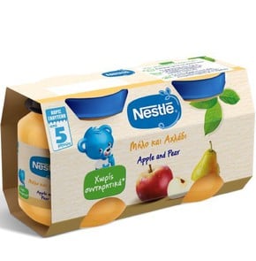 Nestle Γεύμα με Μήλο & Αχλάδι, 2x125gr