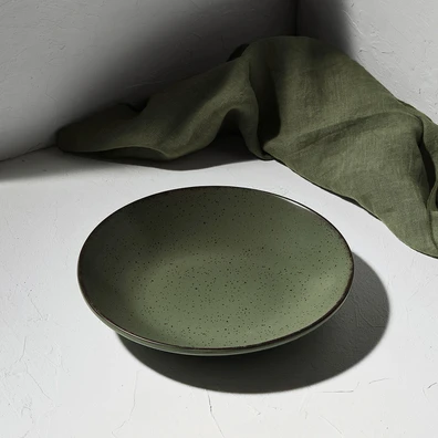Estia Πιατο Βαθυ Terra Πορσελανινο 23cm Green