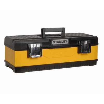 Metallic Toolbox 50X30X22cm Yellow With Black Plas