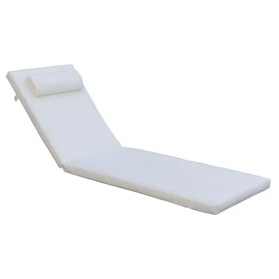 Sunlounger Μαξιλάρι Ξαπλώστρας με Προσκέφαλο, Ύφασ