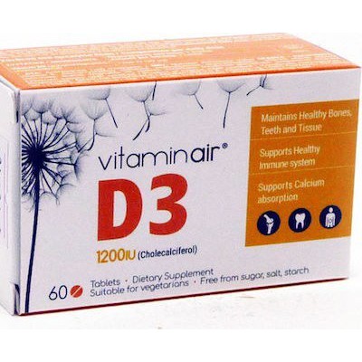 MEDICAIR Vitamin Air D3 1200iu 60 Κάψουλες