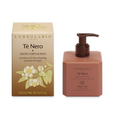 L' Erbolario Τe Nero Crema Corpo & Mani Ενυδατική 