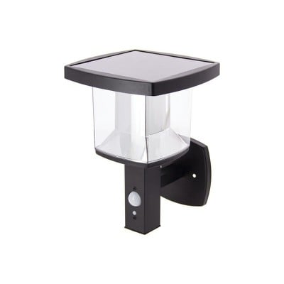 Solar Wall Light Led Black With Motion Sensor 4000