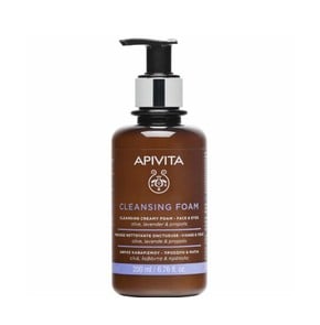 Apivita Cleansing Creamy Face Eye Foam Cleanser wi