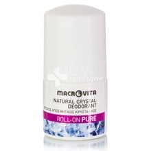 Macrovita Natural Crystal Deodorant Roll-On PURE - Φυσικός Αποσμητικός Κρύσταλλος, 50ml