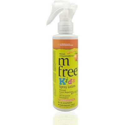 M-FREE Kids Spray Lotion Mandarin Παιδικό Φυτικό Εντομοαπωθητικό Με Άρωμα Μανταρίνι 125ml