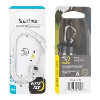 Carabiner Ανοξείδωτο SlideLock, Ασημί, Size 4