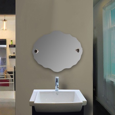 Bathroom Mirror 70Χ57 with 2 chromed rosettes