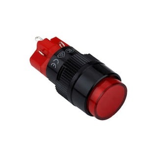 Μπουτόν Φ16 230V και LED Κόκκινο LAS1Y-R 022-03116