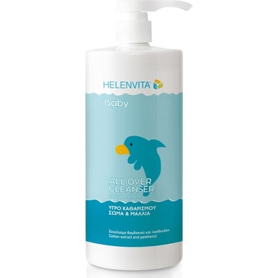 HELENVITA Baby All Over Cleanser Body & Hair Βρεφικό Καθαριστικό Υγρό Για Σώμα & Μαλλιά 1000ml