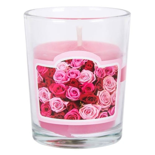 Qiri rozë në gotë me trëndafil 6.3x5.3 cm 130 gr