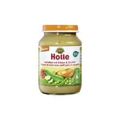 Holle Baby Food With Potatoes Pea Zucchini From 6 Months In A Jar 190gr