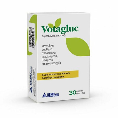 DEMO Votagluc Συμπλήρωμα Διατροφής Για Υγιή Επίπεδα Γλυκόζης x30 φυτικές κάψουλες