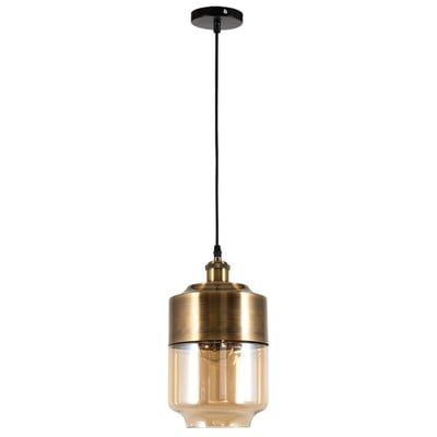 Pendant Light 1/L Metal & Glass Honey Oxide 1xE27 