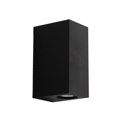 Wall Spot Light 2xGU10 Up-Dοwn Square Black C-042