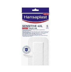 Hansaplast Sensitive 4XL Strips 10x20cm, 5pcs