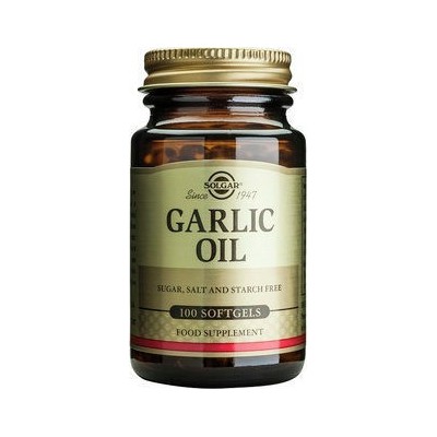 SOLGAR Garlic Oil 500mg Συμπλήρωμα Διατροφής Με Συμπικνωμένο Έλαιο Σκόρδου Για Τη Μείωση Της Υψηλής Πίεσης x100 Μαλακές Κάψουλες