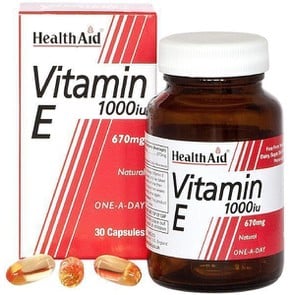 Health Aid Vitamin E 1000iu Φυσική Βιταμίνη Ε Αντι