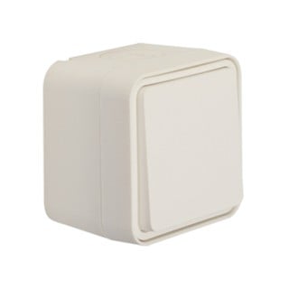 Cubyko IP55 Complete Wall Mounted Button White WNC