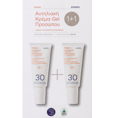 KORRES Sun Γιαούρτι Face Cream SPF30 40ml 1+1