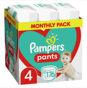 Pampers Pants Νο4 (9-15Kg) Monthly Pack (176 Τμχ Π