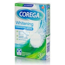 Corega Whitening Tabs - Καθαριστικές ταμπλέτες οδοντοστοιχιών, 36tabs