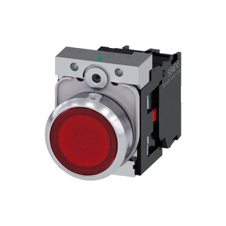Illuminated pushbutton Φ22mm red 1NC 24V AC/DC  - 