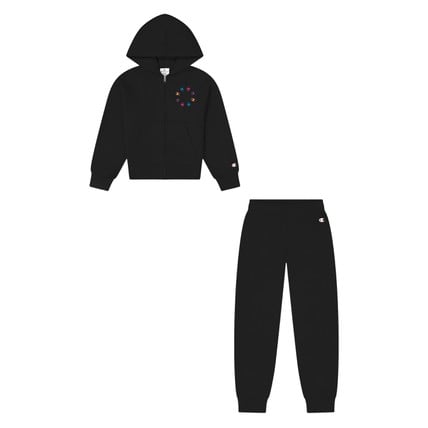 Champion Girl Hooded Full Zip Suit (404836)-BLACK