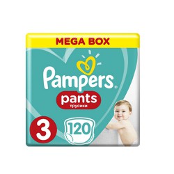 Pampers Pants Μέγεθος 3 (6-11kg) 120 Πάνες Βρακάκι