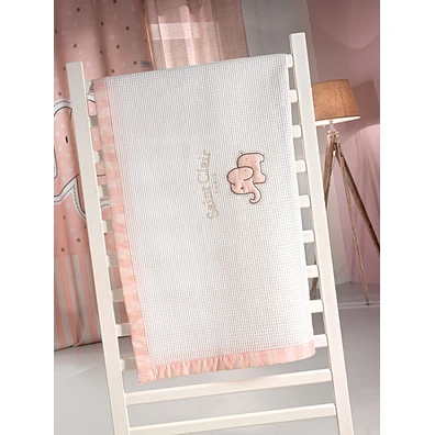 Κουβέρτα Bebe Africa Pink Πικέ 110x150 Saint Clair