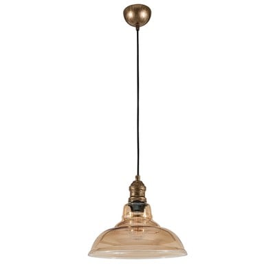 Pendant Light 1/L Glass Bell Honey 1xE27 40W Pdt 1