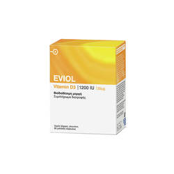 Eviol Vitamin D3 1200iu 30μg Συμπλήρωμα Διατροφής 60 Μαλακές Κάψουλες