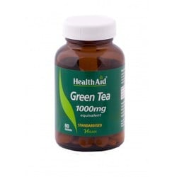 Health Aid Green Tea Συμπλήρωμα Διατροφής Πράσινο Τσάι Αντιοξειδωτικό Ιδανικό Για Δίαιτα & Αδυνάτισμα 60 ταμπλέτες
