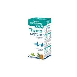 Tilman Thymoseptine Syrup Συμπλήρωμα Διατροφής Εκχυλίσματος Θυμαριού Σε Σιρόπι Που Καταπραΰνει & Μαλακώνει Τον Ερεθισμένο Λαιμό 150ml
