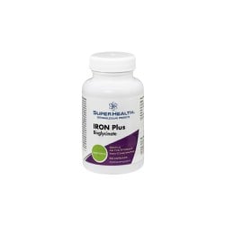 Super Health Iron Plus Bisglycinate Dietary Supplement With Iron 60 capsules