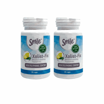 SMILE Xolist-Fix Διατροφικό Συμπλήρωμα Με Εκχύλισμα Περγαμόντου 1+1 Δώρο (2 Συσκευασίες x30 Κάψουλες)