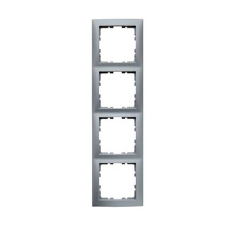 Berker S.1 Πλαίσιο 4 Θέσεων White Aluminium 101499