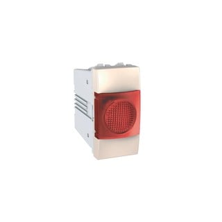 Unica Flat Indicator Lamp Red 1 Gang Ivory MGU3.77
