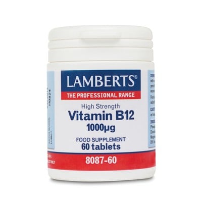 Lamberts B12 1000mg (Methilcobalamin) 60tabs