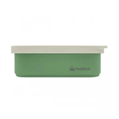 Lunchbox Μεταλλικό 900 ml Πράσινο με Καπάκι Σιλικό