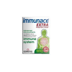 Vitabiotics Immunace Extra Protection Συμπλήρωμα Διατροφής Για Την Υποστήριξη Του Ανοσοποιητικού Συστήματος 30 ταμπλέτες