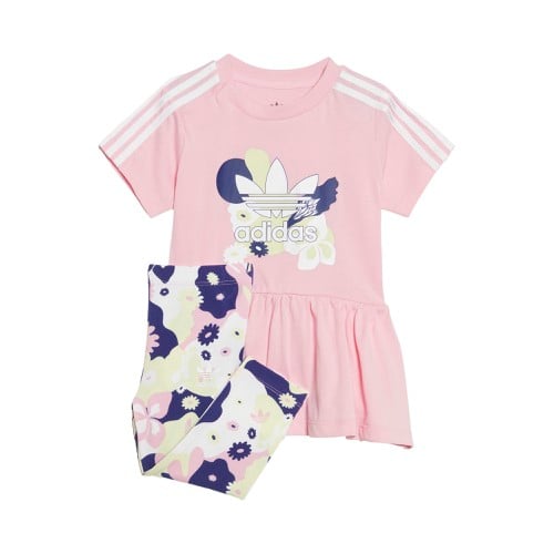 adidas infants flower print dress and tights set (
