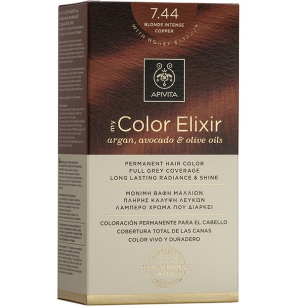 Apivita Βαφή Μαλλιών My Color Elixir Ξανθό Έντονο Χάλκινο/Blonde Intense Copper No7.44