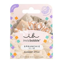 Invisibobble Spunchie Slim Elegant Style Allegria Collection - Λαστιχάκια Μαλλιών, 2τμχ.