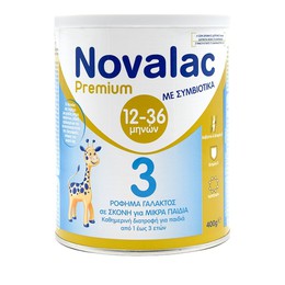 Novalac premium 3 γάλα σκόνη για παιδιά άνω του ένός έτους με γεύση βανίλια 400γρ