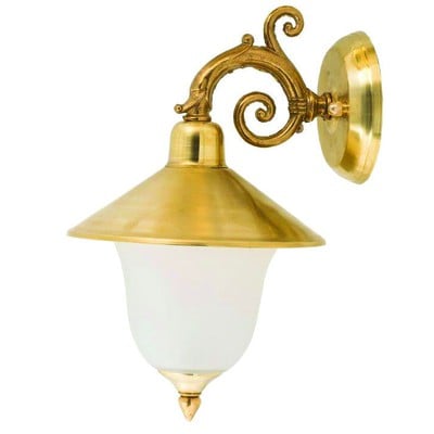 Brass Lantern Light Height:28cm Ε14 Ip43 Down